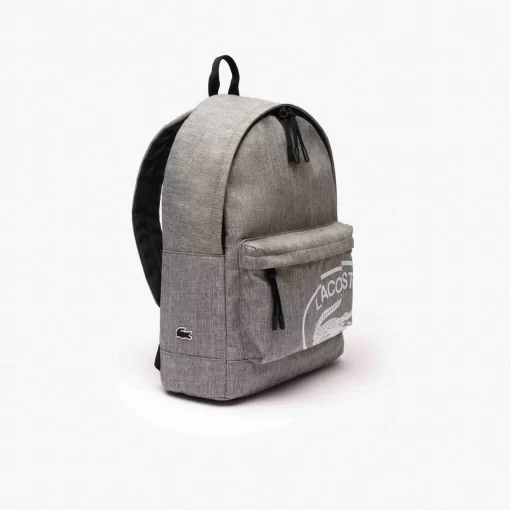 Lacoste Rucksäcke>Neocroc Rucksack Mit -Aufdruck Gris Chine Farine M76