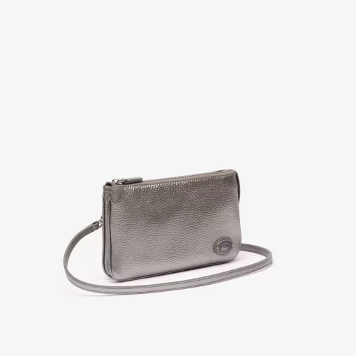 Lacoste Crossbody Taschen>Origin Croc Handtasche Aus Leder Gunmetal M37