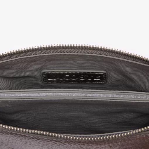 Lacoste Crossbody Taschen>Origin Croc Handtasche Aus Leder Gunmetal M37