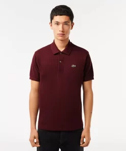 Lacoste Poloshirts>Original L.12.12 Heathered Poloshirt Dunkelrot Sxl