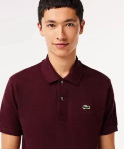 Lacoste Poloshirts>Original L.12.12 Heathered Poloshirt Dunkelrot Sxl