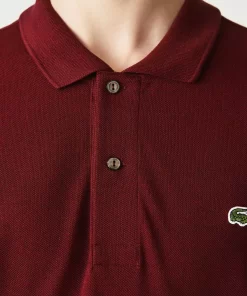 Lacoste Poloshirts>Original L.12.12 Heathered Poloshirt Dunkelrot Sxl