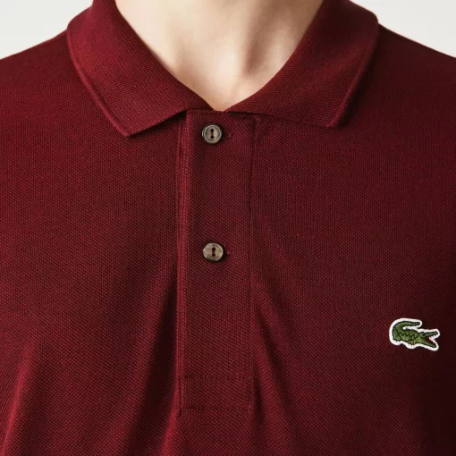 Lacoste Poloshirts>Original L.12.12 Heathered Poloshirt Dunkelrot Sxl