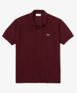 Lacoste Poloshirts>Original L.12.12 Heathered Poloshirt Dunkelrot Sxl