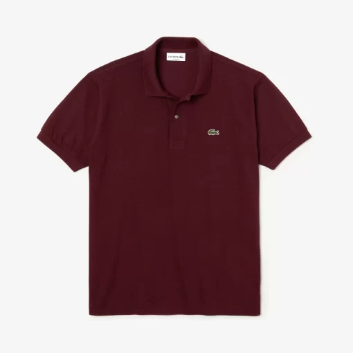 Lacoste Poloshirts>Original L.12.12 Heathered Poloshirt Dunkelrot Sxl