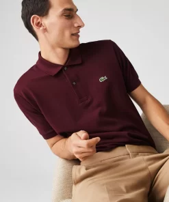 Lacoste Poloshirts>Original L.12.12 Heathered Poloshirt Dunkelrot Sxl