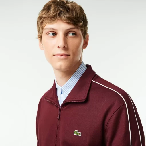 Lacoste Trainingsanzüge>Originale Paris-Pique Trainingsjacke Burgunder Yup