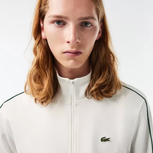 Lacoste Trainingsanzüge>Originale Paris-Pique Trainingsjacke Weis 70V