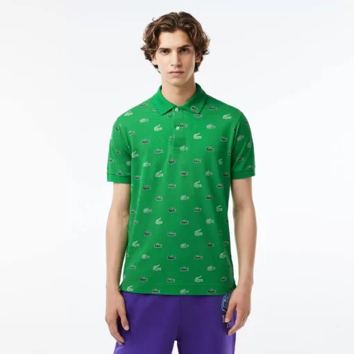 Lacoste Poloshirts>Originales L.12.12 Poloshirt Mit Multi Croc Grun Siw