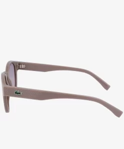 Lacoste Sonnenbrillen>Ovale Pebax L.12.12 Sonnenbrille Matte Light Gunmetal 038