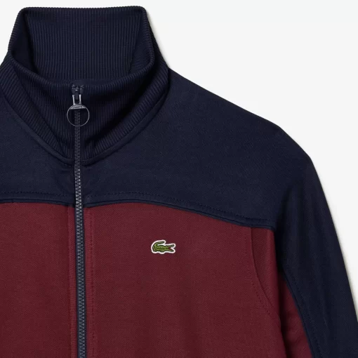 Lacoste Trainingsanzüge>Paris Colourblock-Sweatshirt Aus Baumwollpique Burgunder / Navy Blau Lgi