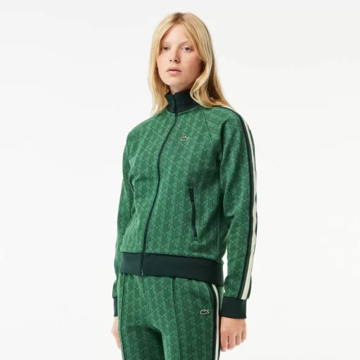 Lacoste Sweatshirts>Paris Jacquard-Sweatshirt Mit Stehkragen Und Monogramm Grun Qij