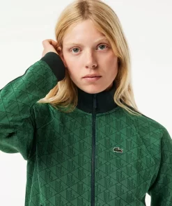 Lacoste Sweatshirts>Paris Jacquard-Sweatshirt Mit Stehkragen Und Monogramm Grun Qij