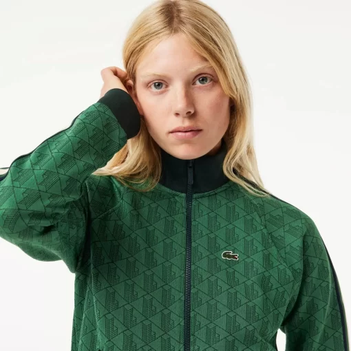 Lacoste Sweatshirts>Paris Jacquard-Sweatshirt Mit Stehkragen Und Monogramm Grun Qij