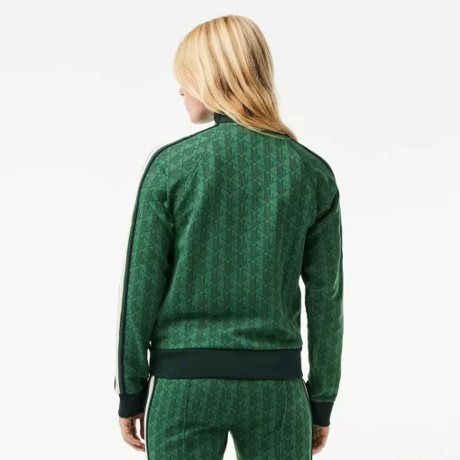 Lacoste Sweatshirts>Paris Jacquard-Sweatshirt Mit Stehkragen Und Monogramm Grun Qij