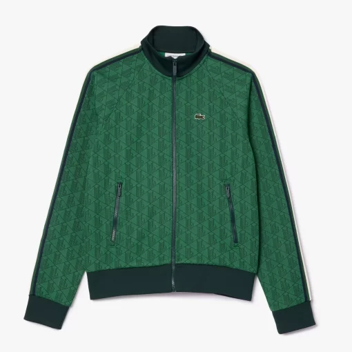 Lacoste Sweatshirts>Paris Jacquard-Sweatshirt Mit Stehkragen Und Monogramm Grun Qij