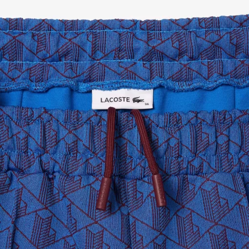 Lacoste Hosen & Shorts>Paris Monogramm-Trainingshosen Blau / Burgunder Nji