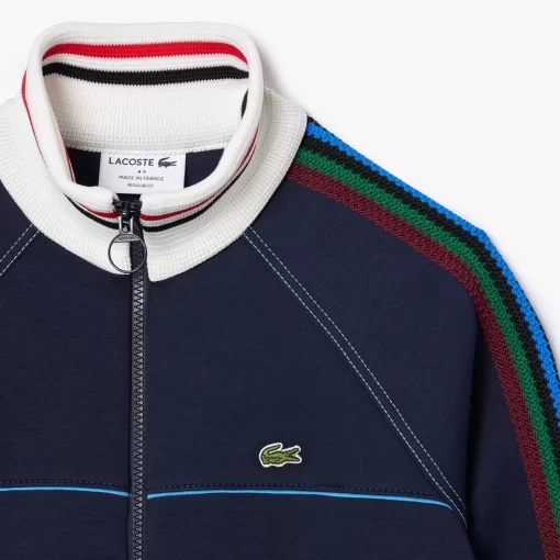 Lacoste Sweatshirts>Paris Sweatshirt Mit Gestreiftem Kragen, In Frankreich Gefertigt Navy Blau 166