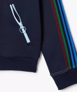 Lacoste Sweatshirts>Paris Sweatshirt Mit Gestreiftem Kragen, In Frankreich Gefertigt Navy Blau 166