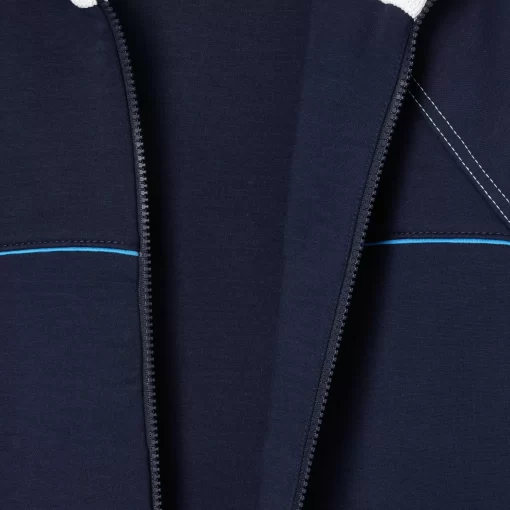 Lacoste Sweatshirts>Paris Sweatshirt Mit Gestreiftem Kragen, In Frankreich Gefertigt Navy Blau 166