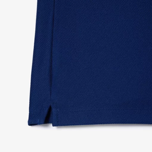 Lacoste Tennis>Pique Tennis-Poloshirt Mit Gestreiftem Kontrast-Kragen Navy Blau F9F