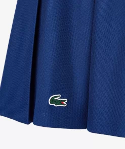 Lacoste Tennis>Pique Tennis-Rock Mit Integrierten Shorts Navy Blau F9F