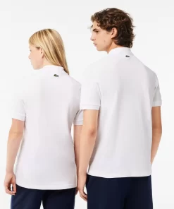 Lacoste Poloshirts>Polohemd Mit -Signatur-Aufdruck Weis 001