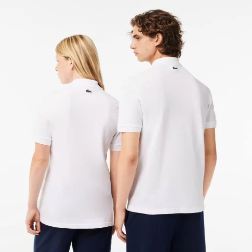 Lacoste Poloshirts>Polohemd Mit -Signatur-Aufdruck Weis 001