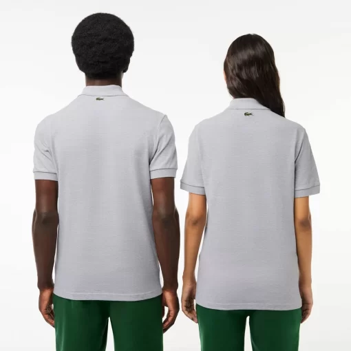 Lacoste Poloshirts>Polohemd Mit -Signatur-Aufdruck Heidekraut Grau Cca