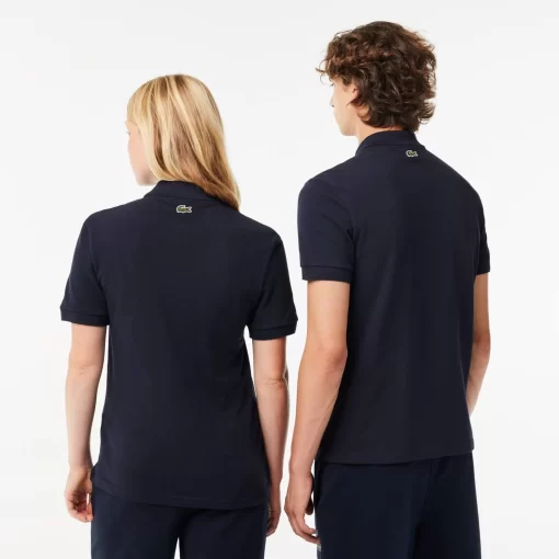 Lacoste Poloshirts>Polohemd Mit -Signatur-Aufdruck Navy Blau 166