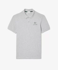 Lacoste Poloshirts>Polohemd Mit -Signatur-Aufdruck Heidekraut Grau Cca