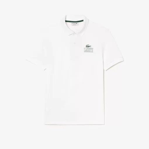 Lacoste Poloshirts>Polohemd Mit -Signatur-Aufdruck Weis 001