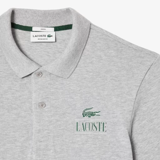 Lacoste Poloshirts>Polohemd Mit -Signatur-Aufdruck Heidekraut Grau Cca