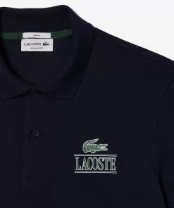 Lacoste Poloshirts>Polohemd Mit -Signatur-Aufdruck Navy Blau 166