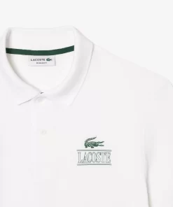 Lacoste Poloshirts>Polohemd Mit -Signatur-Aufdruck Weis 001