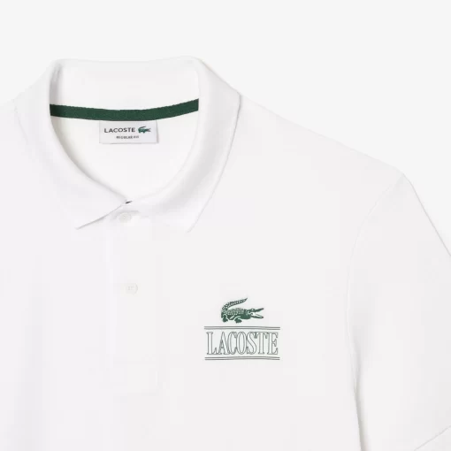 Lacoste Poloshirts>Polohemd Mit -Signatur-Aufdruck Weis 001