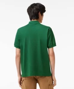 Lacoste Poloshirts>Poloshirt Aus Pique Mit Croc-Aufnaher Grun 132