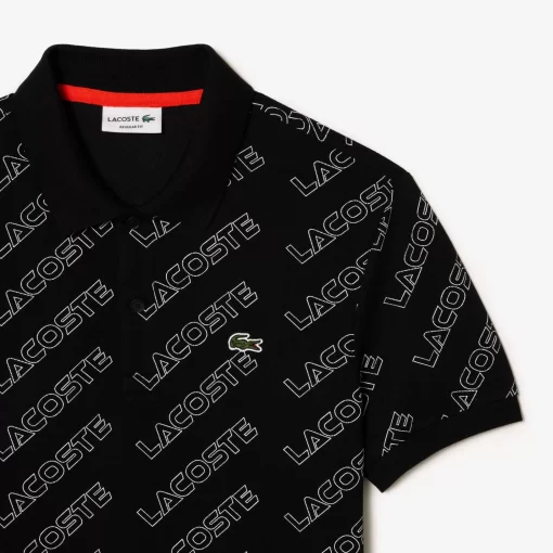 Lacoste Poloshirts>Poloshirt Aus Pique Mit Logo Schwarz / Weis 258