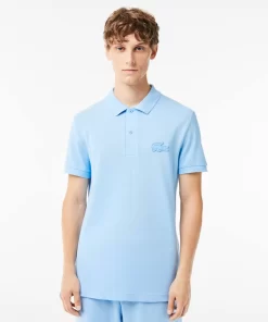 Lacoste Poloshirts>Poloshirt Mit Gestepptem Krokodilaufnaher Pastellblau Hbp