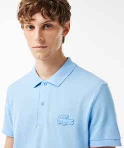 Lacoste Poloshirts>Poloshirt Mit Gestepptem Krokodilaufnaher Pastellblau Hbp