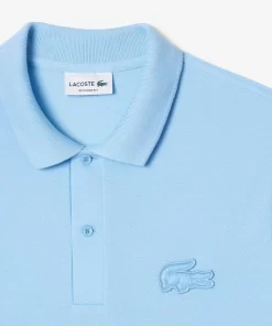 Lacoste Poloshirts>Poloshirt Mit Gestepptem Krokodilaufnaher Pastellblau Hbp