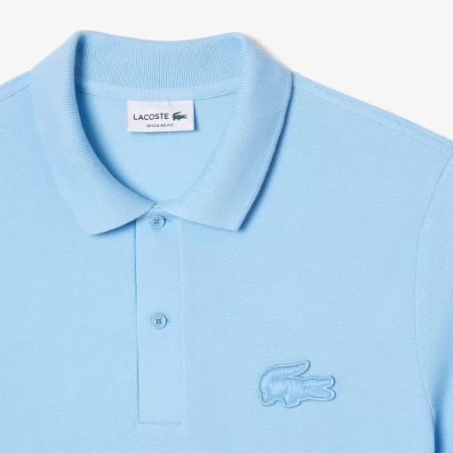 Lacoste Poloshirts>Poloshirt Mit Gestepptem Krokodilaufnaher Pastellblau Hbp