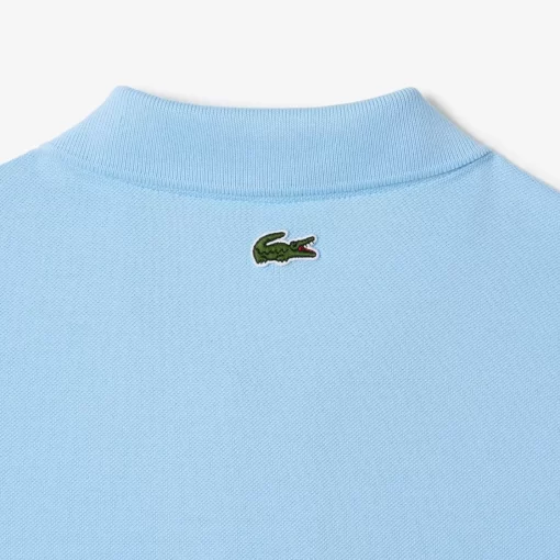 Lacoste Poloshirts>Poloshirt Mit Gestepptem Krokodilaufnaher Pastellblau Hbp