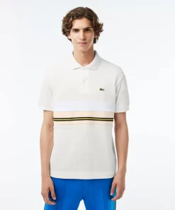 Lacoste Poloshirts>Poloshirt Mit Kontraststreifen, In Frankreich Hergestellt Weis 70V