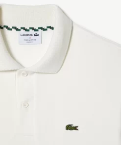 Lacoste Poloshirts>Poloshirt Mit Kontraststreifen, In Frankreich Hergestellt Weis 70V