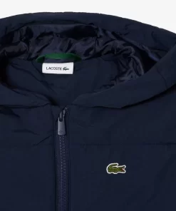 Lacoste Mädchenkleidung>Puff-Jacke Mit Namens-Einsatz Navy Blau 166