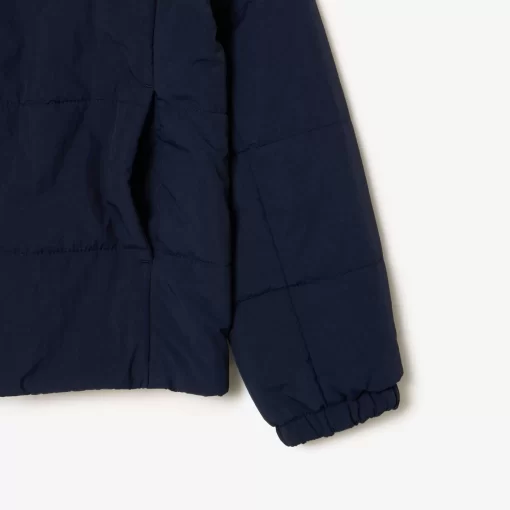 Lacoste Mädchenkleidung>Puff-Jacke Mit Namens-Einsatz Navy Blau 166