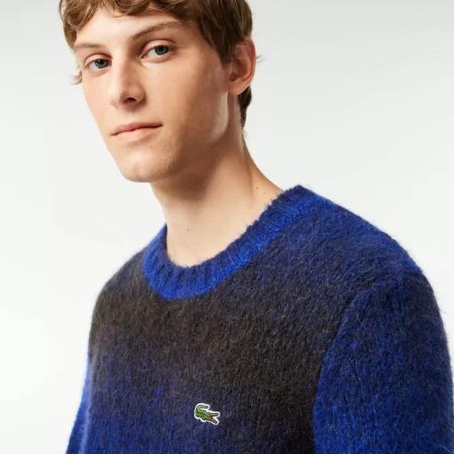 Lacoste Pullover>Pullover Aus Alpaka-Wolle Mit Ombre-Effekt Schwarz / Blau Tii