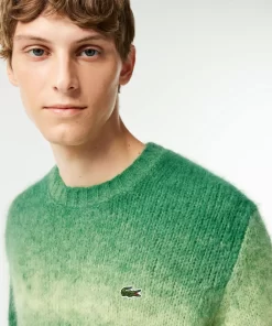 Lacoste Pullover>Pullover Aus Alpaka-Wolle Mit Ombre-Effekt Grun / Weis Pi0