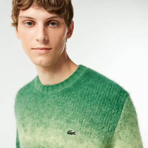 Lacoste Pullover>Pullover Aus Alpaka-Wolle Mit Ombre-Effekt Grun / Weis Pi0